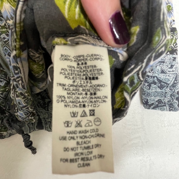 Free People Wildflower Womens Cinched Kimono Blouse Zip Jacket Size M/L - Picture 5 of 9